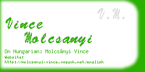 vince molcsanyi business card